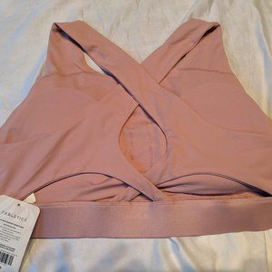 Fabletics pink high support sports bra 1x